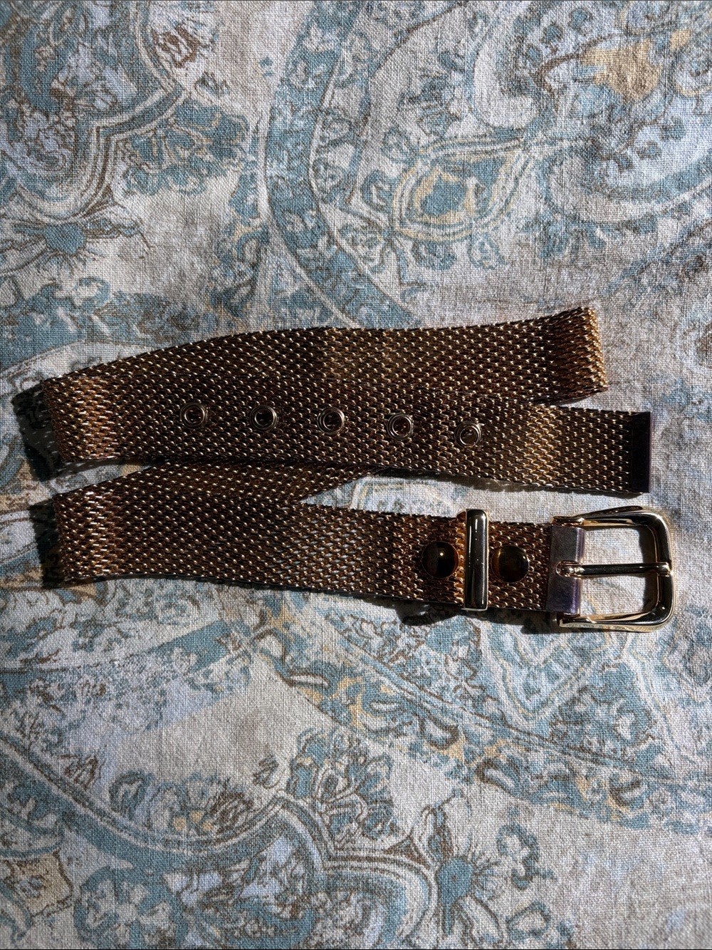 Vintage Shiny Gold Tone Metal Mesh Belt Retro Liquid Gold Statement Cinch Belt - Picture 13 of 13